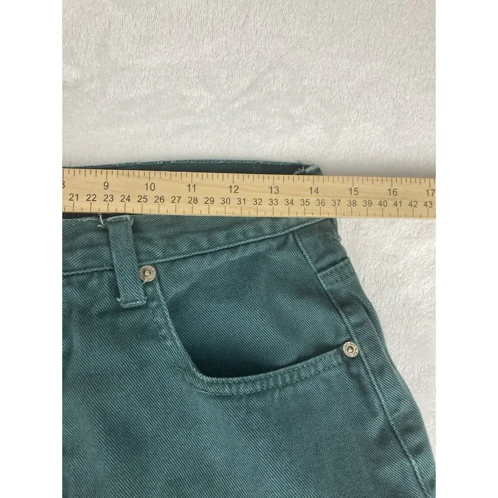 Get Spoiled by Squeeze Womens Forest Green Button Fly Jeans Straight Leg Size 11